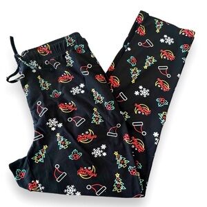 Trinity Collective Size Large (36-38) Christmas Neon PJ Pants 100% Polyester